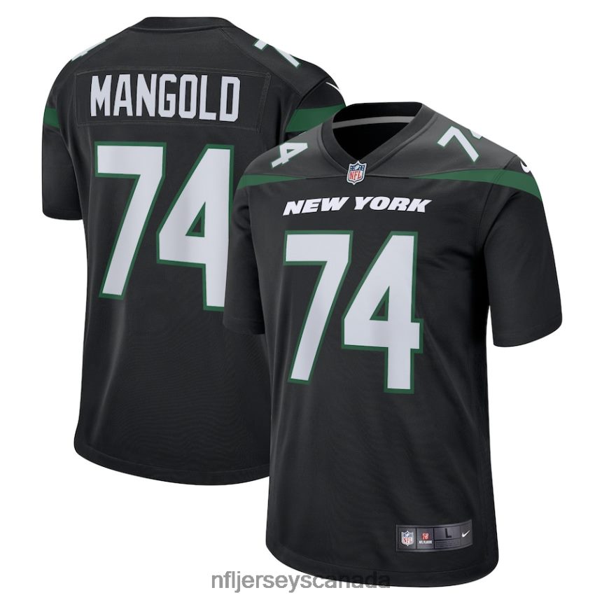 Men New York Jets Nick Mangold Nike Black Retired Player Jersey Clothing NFL TBXFR61997