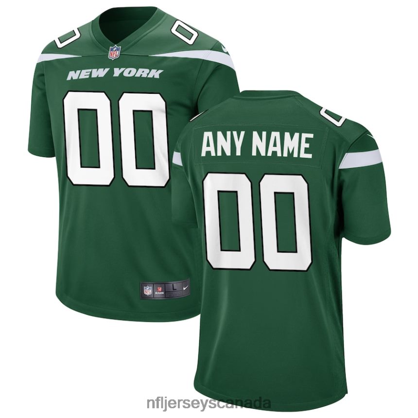 Men New York Jets Nike Gotham Green Game Custom Jersey Clothing NFL TBXFR689
