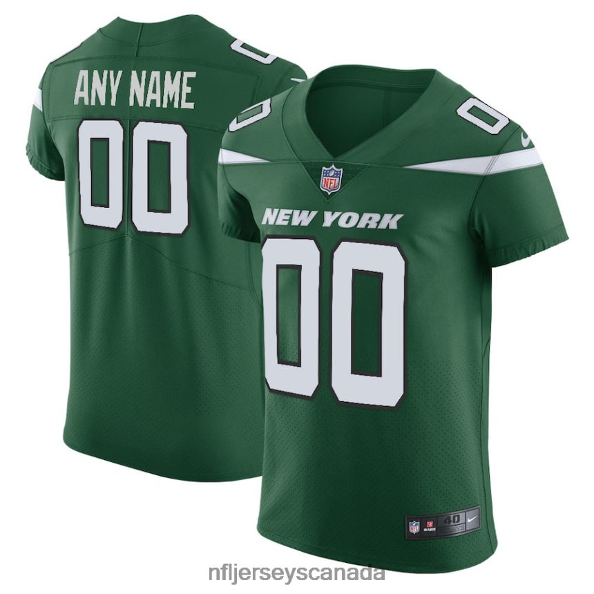 Men New York Jets Nike Gotham Green Vapor Untouchable Elite Custom Jersey Clothing NFL TBXFR65463
