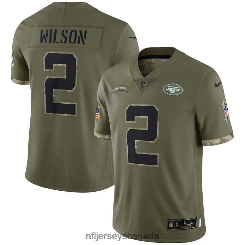 Men New York Jets Nike Olive 2022 Salute To Service Limited Jersey Clothing NFL TBXFR62195