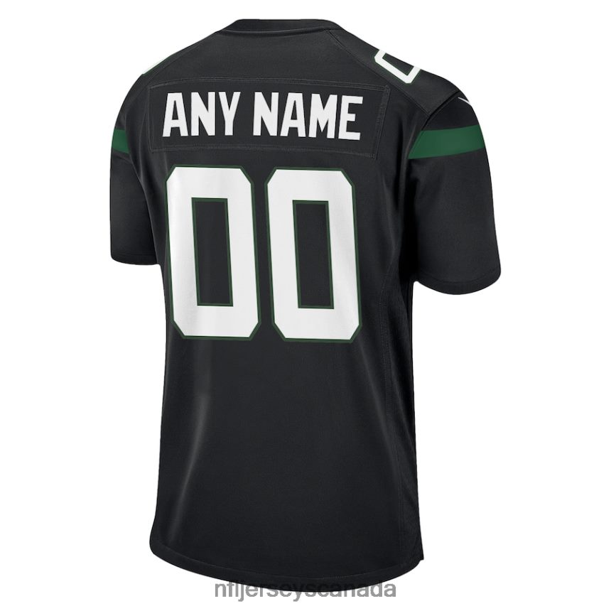 Men New York Jets Nike Stealth Black Alternate Custom Game Jersey Clothing NFL TBXFR642
