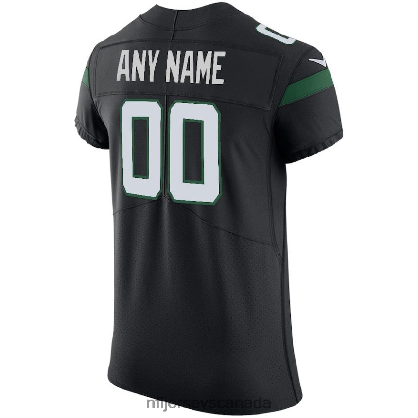 Men New York Jets Nike Stealth Black Vapor Untouchable Elite Custom Jersey Clothing NFL TBXFR65086