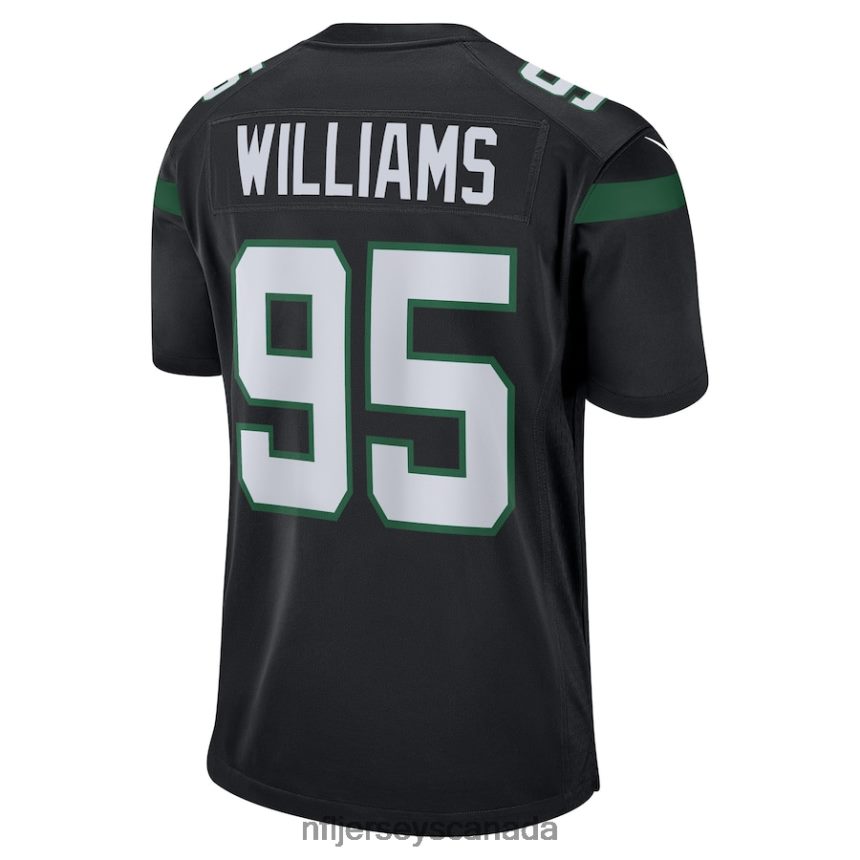 Men New York Jets Quinnen Williams Nike Stealth Black Alternate Game Player Jersey Clothing NFL TBXFR6388