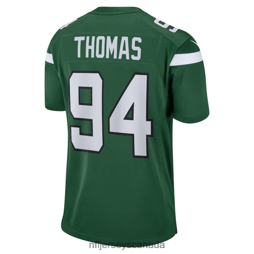 Men New York Jets Solomon Thomas Nike Gotham Green Game Jersey Clothing NFL TBXFR64905