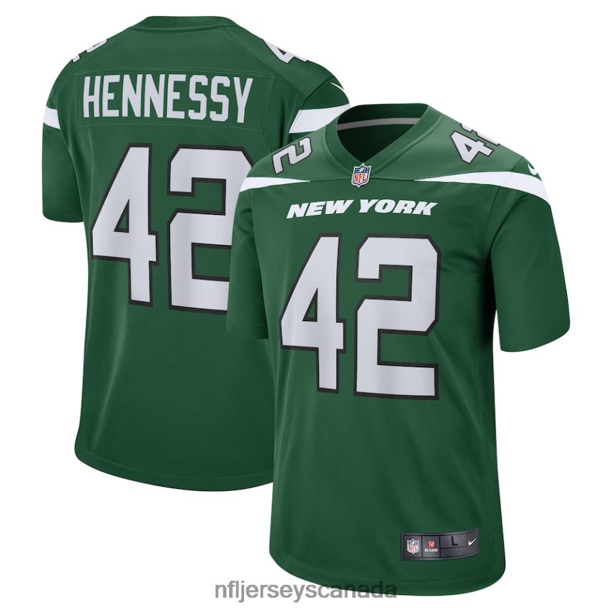 Men New York Jets Thomas Hennessy Nike Gotham Green Game Jersey Clothing NFL TBXFR64543