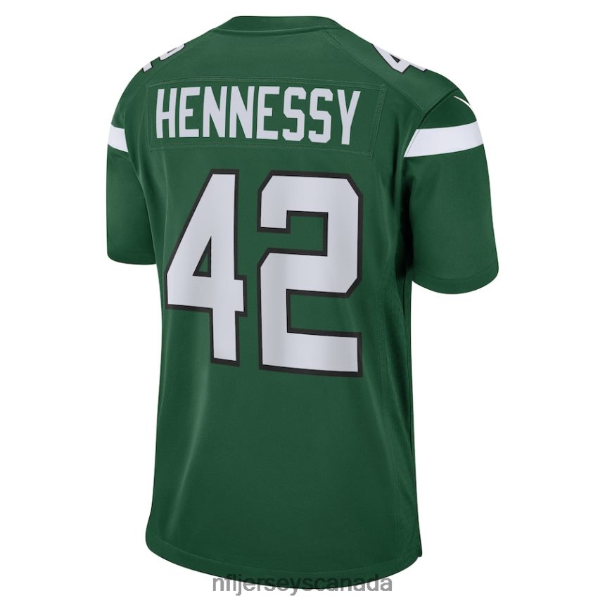 Men New York Jets Thomas Hennessy Nike Gotham Green Game Jersey Clothing NFL TBXFR64543