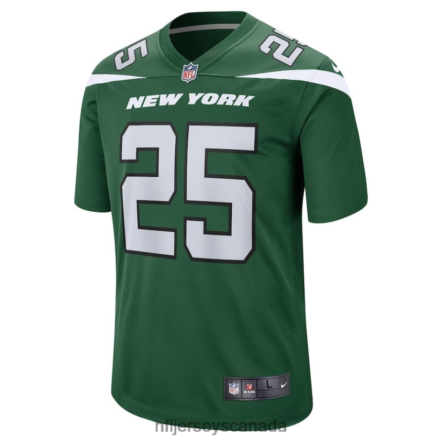 Men New York Jets Ty Johnson Nike Gotham Green Game Jersey Clothing NFL TBXFR64735