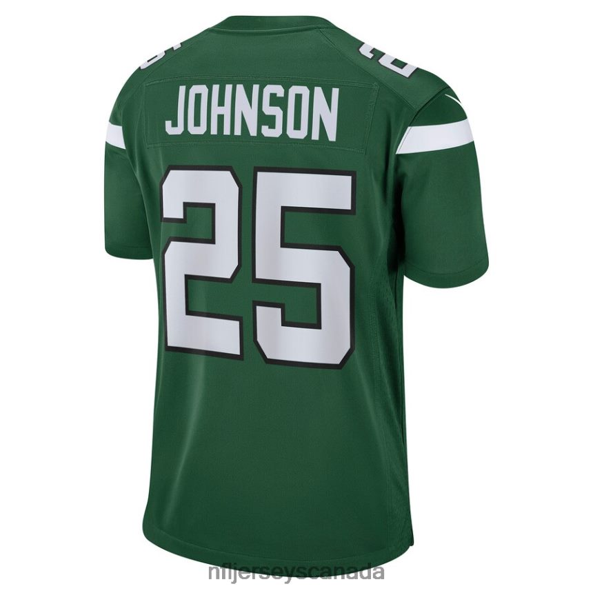 Men New York Jets Ty Johnson Nike Gotham Green Game Jersey Clothing NFL TBXFR64735