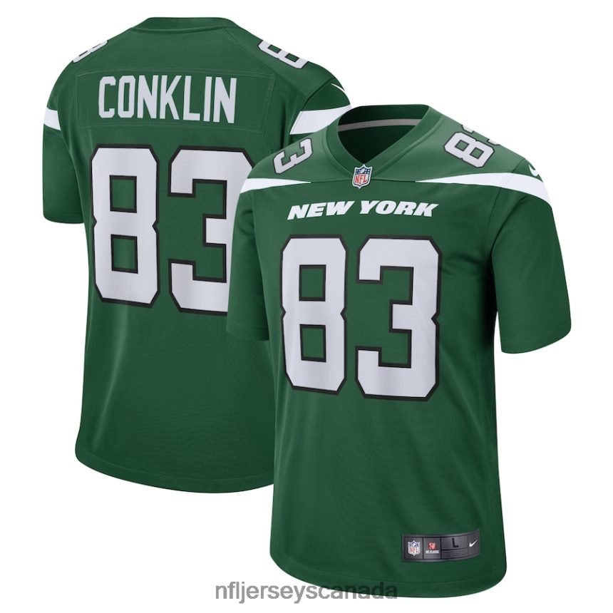 Men New York Jets Tyler Conklin Nike Gotham Green Game Jersey Clothing NFL TBXFR63839