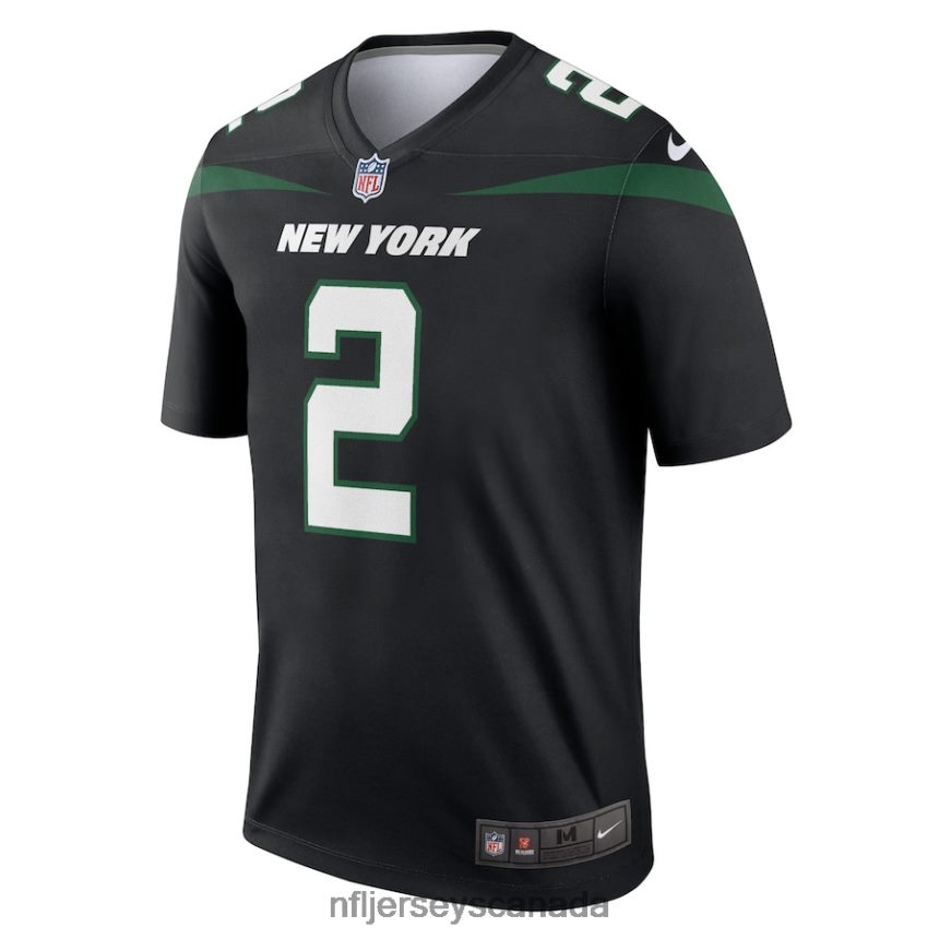 Men New York Jets Zach Wilson Nike Black Legend Jersey Clothing NFL TBXFR62190