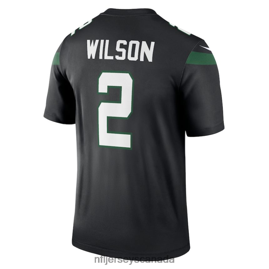 Men New York Jets Zach Wilson Nike Black Legend Jersey Clothing NFL TBXFR62190