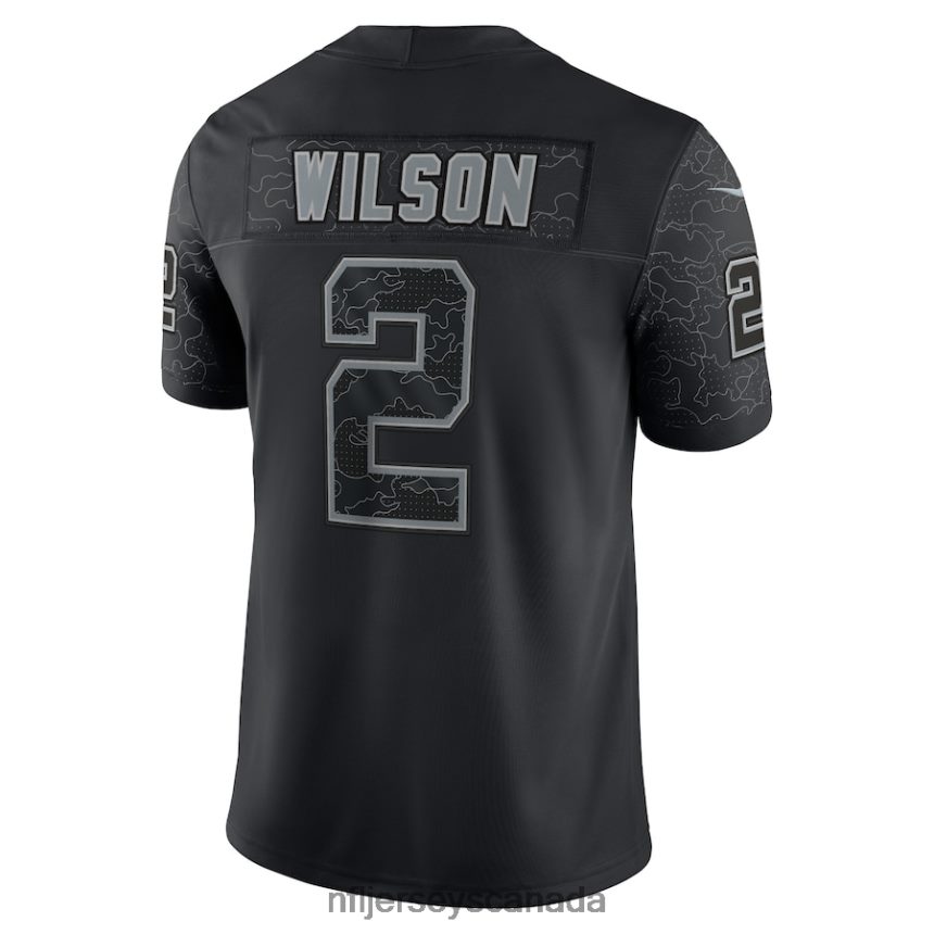 Men New York Jets Zach Wilson Nike Black RFLCTV Limited Jersey Clothing NFL TBXFR63618
