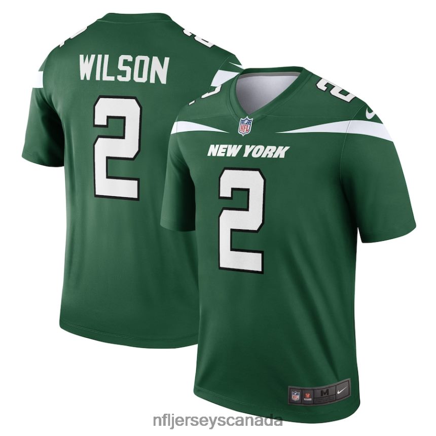 Men New York Jets Zach Wilson Nike Gotham Green Legend Jersey Clothing NFL TBXFR62318