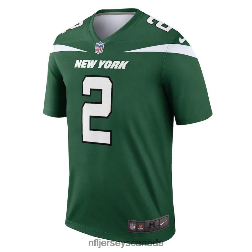 Men New York Jets Zach Wilson Nike Gotham Green Legend Jersey Clothing NFL TBXFR62318