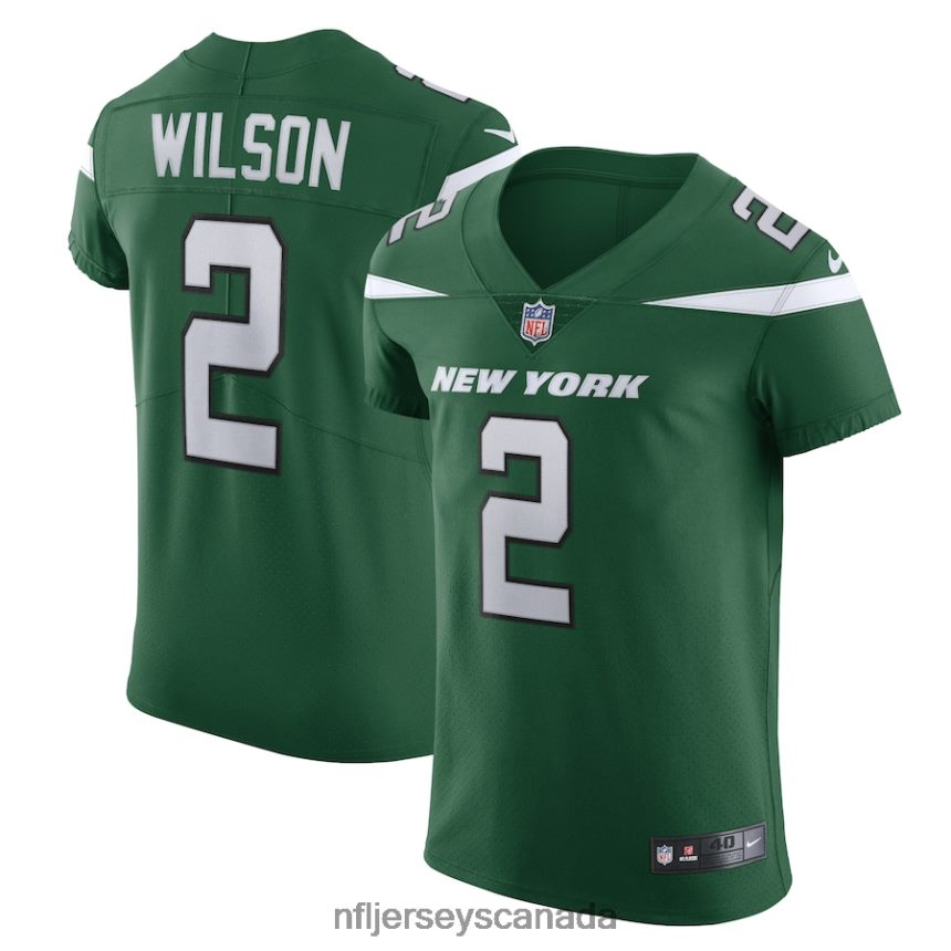 Men New York Jets Zach Wilson Nike Gotham Green Vapor Elite Jersey Clothing NFL TBXFR63464