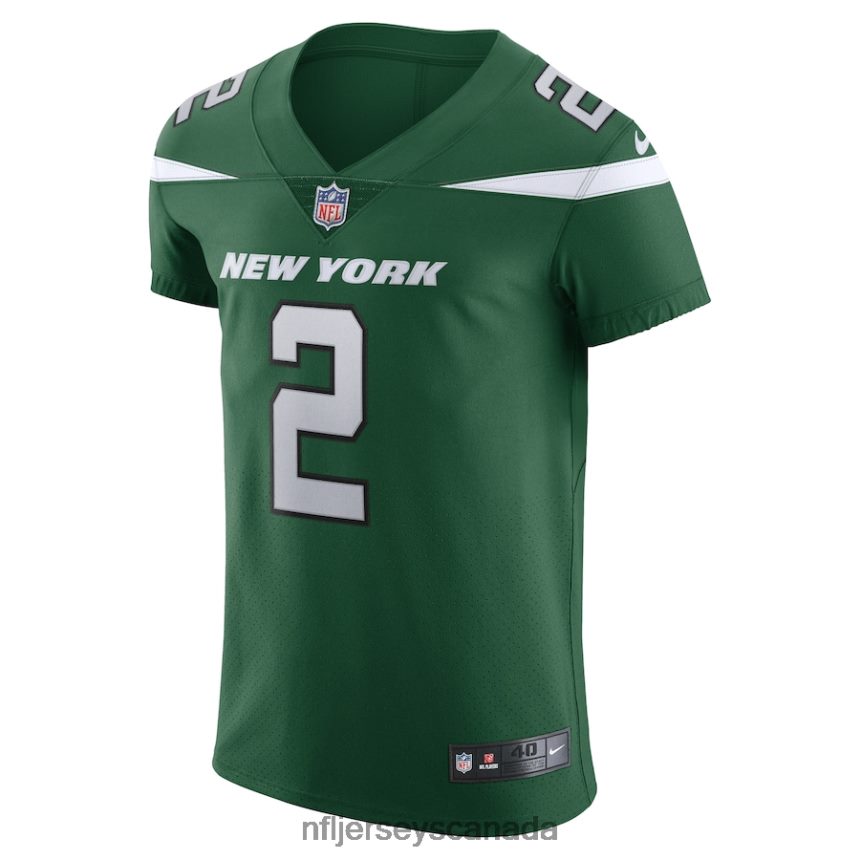 Men New York Jets Zach Wilson Nike Gotham Green Vapor Elite Jersey Clothing NFL TBXFR63464