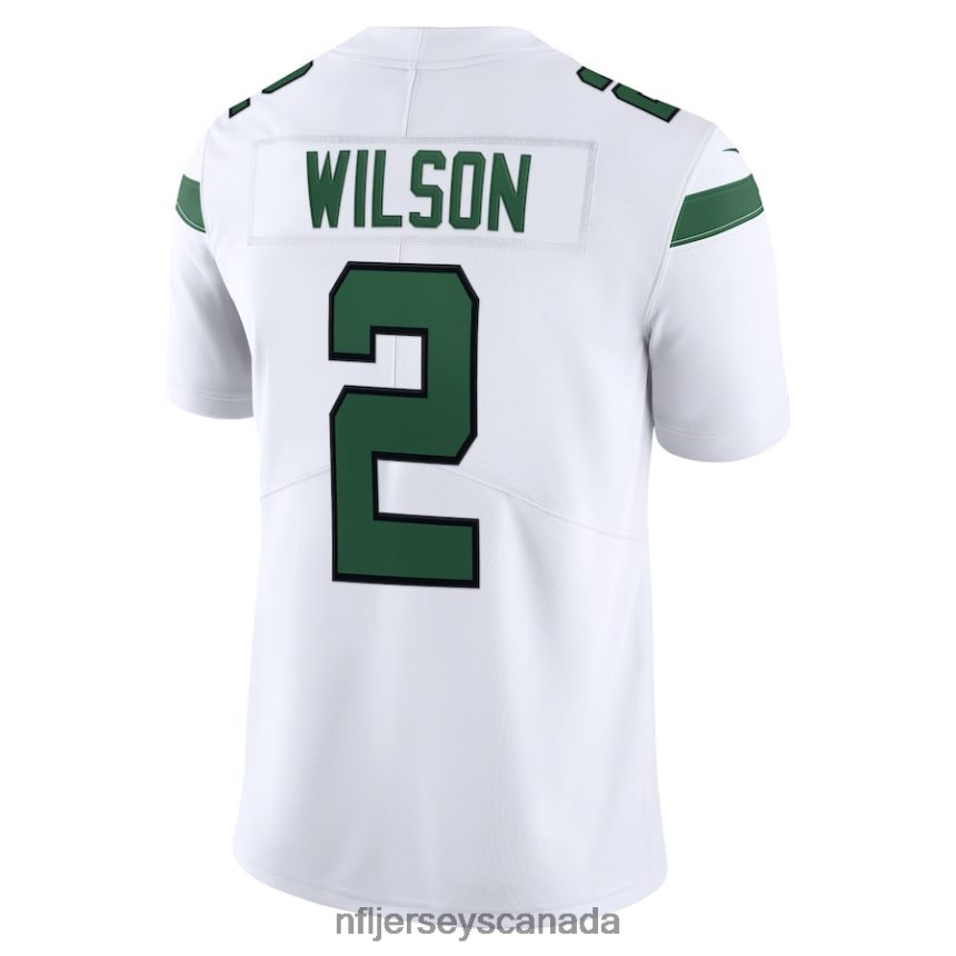 Men New York Jets Zach Wilson Nike Spotlight White Vapor Limited Jersey Clothing NFL TBXFR62909