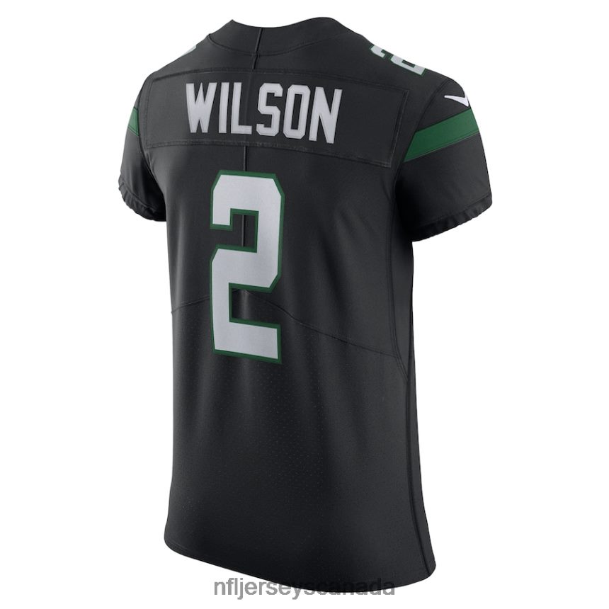 Men New York Jets Zach Wilson Nike Stealth Black Vapor Elite Jersey Clothing NFL TBXFR64841