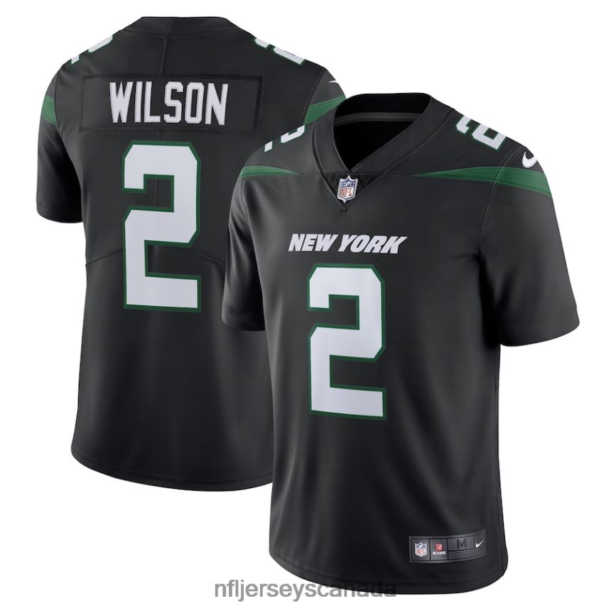 Men New York Jets Zach Wilson Nike Stealth Black Vapor Limited Jersey Clothing NFL TBXFR63470