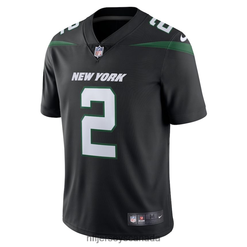 Men New York Jets Zach Wilson Nike Stealth Black Vapor Limited Jersey Clothing NFL TBXFR63470