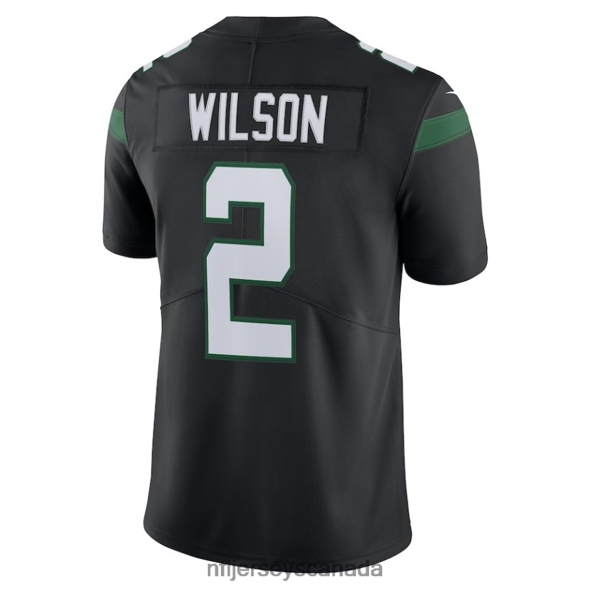 Men New York Jets Zach Wilson Nike Stealth Black Vapor Limited Jersey Clothing NFL TBXFR63470