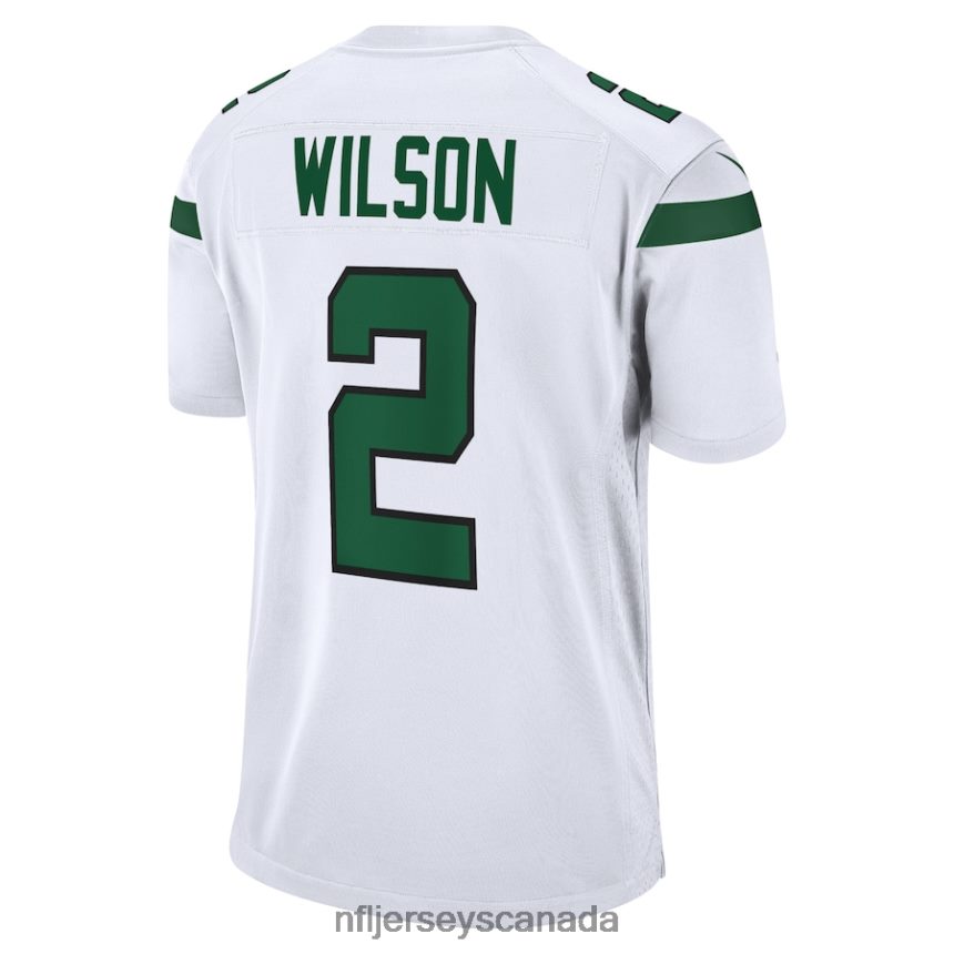 Men New York Jets Zach Wilson Nike White Game Jersey Clothing NFL TBXFR63025