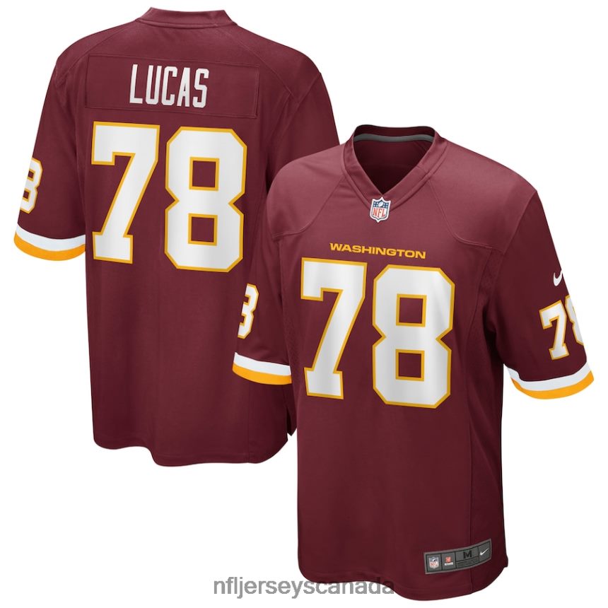 Men Nike Cornelius Lucas Washington Football Team Burgundy Game Player Jersey Clothing NFL TBXFR67054