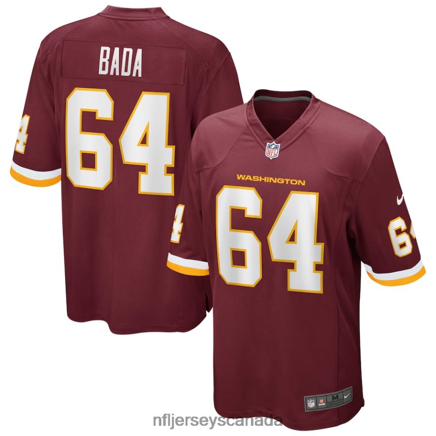 Men Nike David Bada Washington Football Team Burgundy Game Player Jersey Clothing NFL TBXFR64785