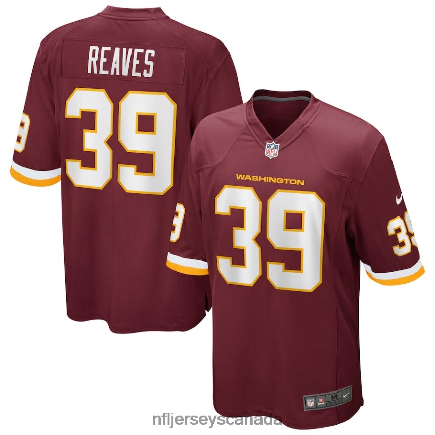 Men Nike Jeremy Reaves Washington Football Team Burgundy Game Player Jersey Clothing NFL TBXFR63385