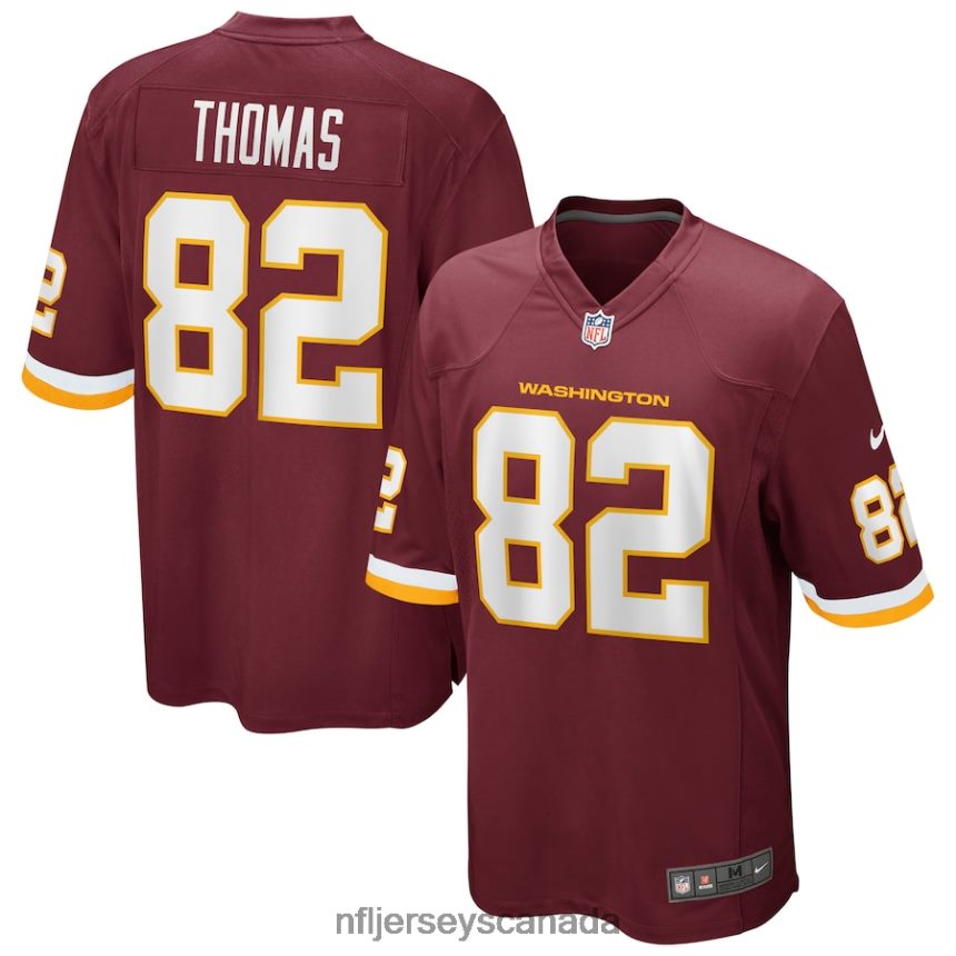 Men Nike Logan Thomas Washington Football Team Burgundy Game Player Jersey Clothing NFL TBXFR66859