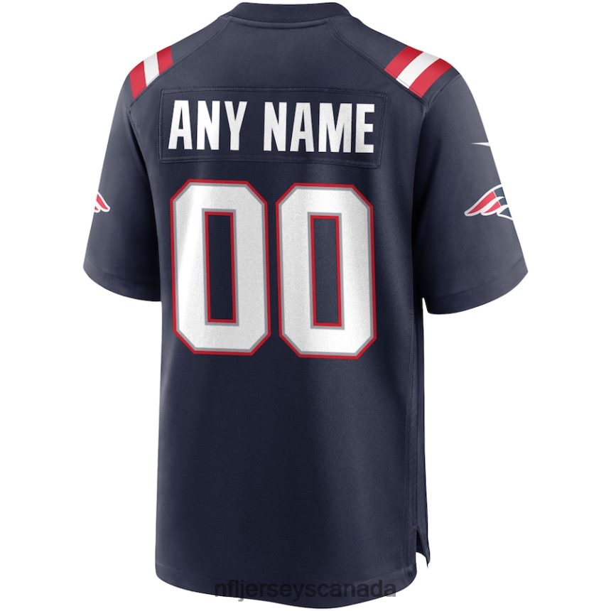 Men Nike New England Patriots Navy Custom Game Jersey Clothing NFL TBXFR652