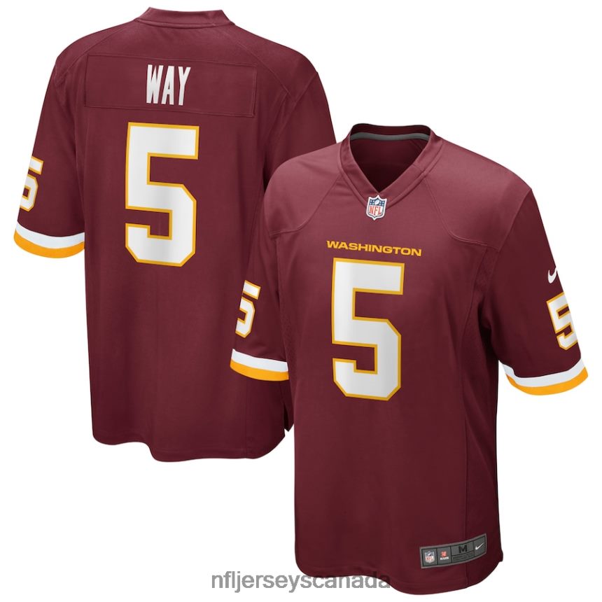 Men Nike Tress Way Washington Football Team Burgundy Game Player Jersey Clothing NFL TBXFR63807