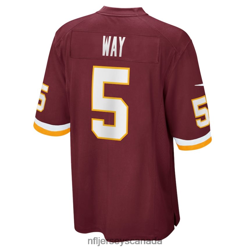 Men Nike Tress Way Washington Football Team Burgundy Game Player Jersey Clothing NFL TBXFR63807