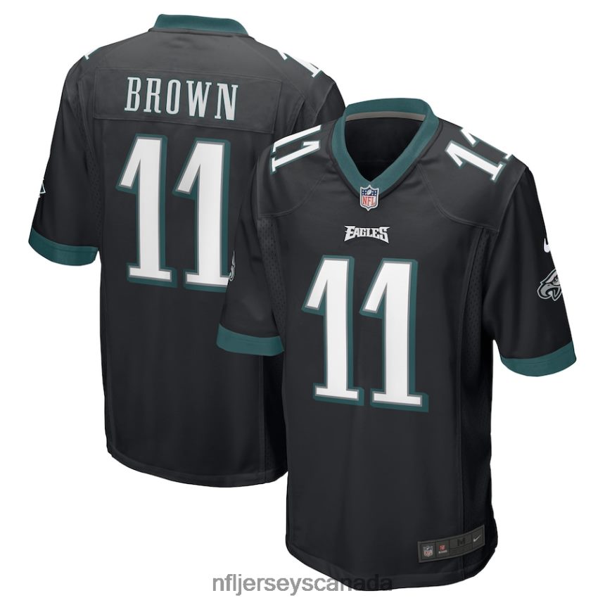 Men Philadelphia Eagles AJ Brown Nike Black Game Jersey Clothing NFL TBXFR658