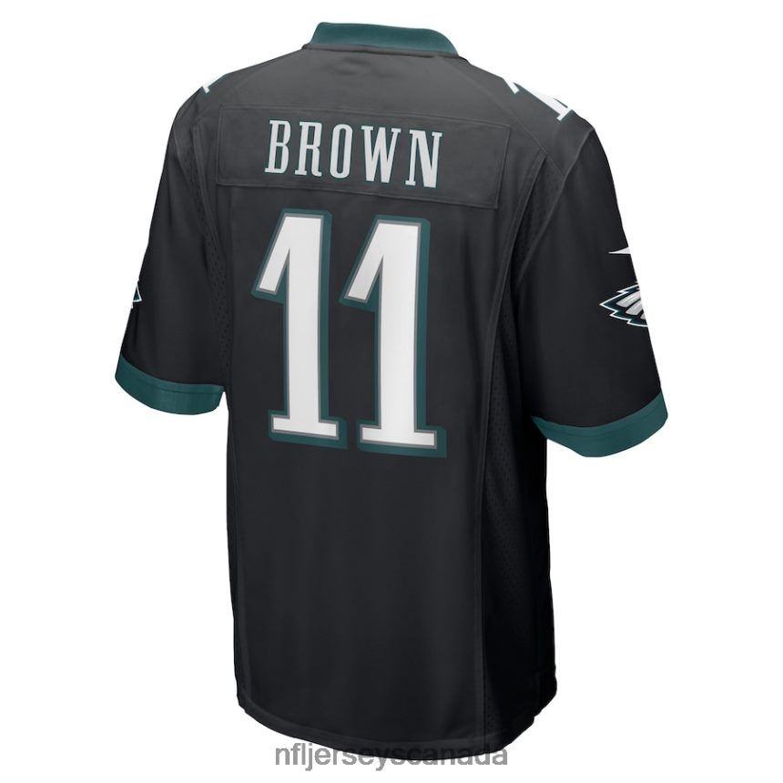 Men Philadelphia Eagles AJ Brown Nike Black Game Jersey Clothing NFL TBXFR658