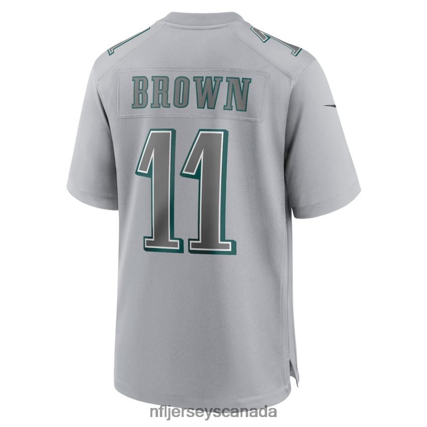 Men Philadelphia Eagles AJ Brown Nike Gray Atmosphere Fashion Game Jersey Clothing NFL TBXFR6721