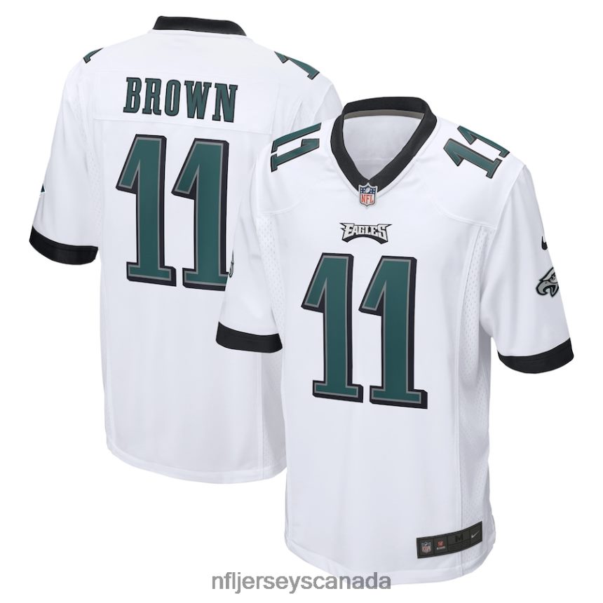 Men Philadelphia Eagles AJ Brown Nike White Game Jersey Clothing NFL TBXFR61073