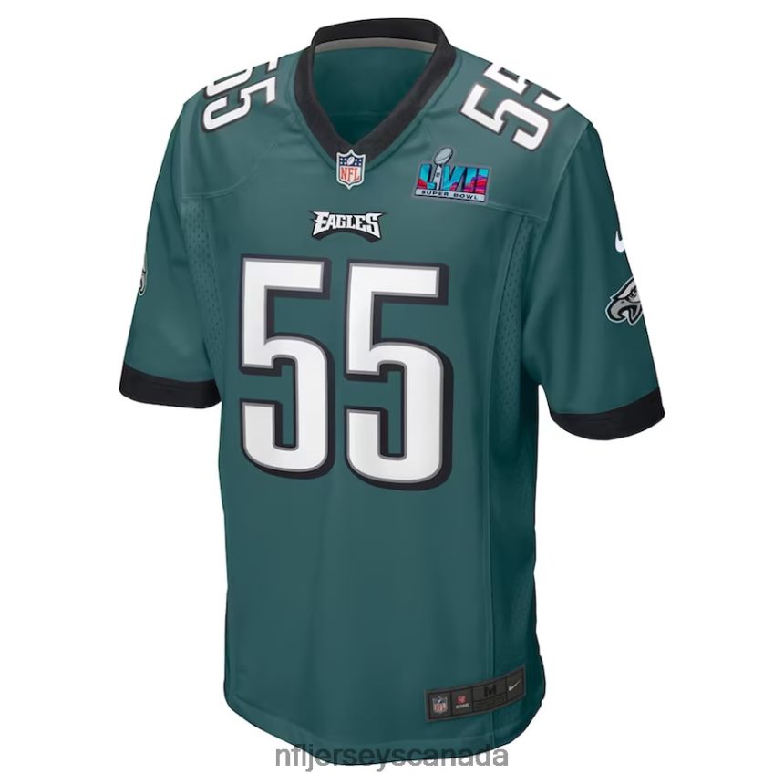 Men Philadelphia Eagles Brandon Graham Nike Midnight Green Super Bowl LVII Patch Game Jersey Clothing NFL TBXFR6240