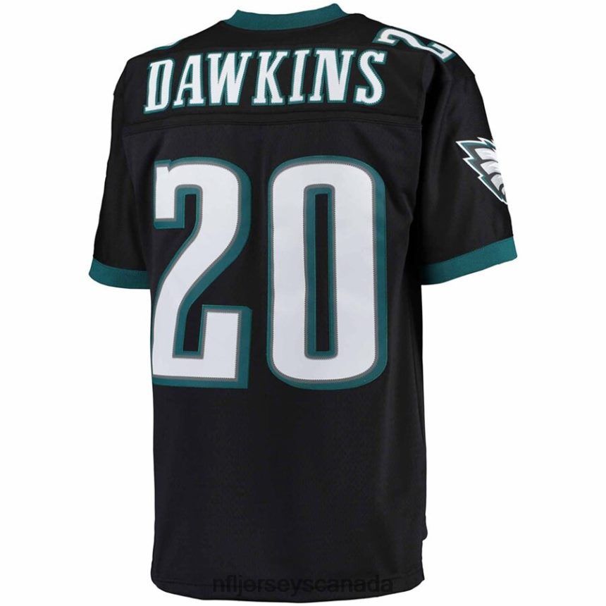 Men Philadelphia Eagles Brian Dawkins Mitchell  Ness Black Big  Tall 2004 Retired Player Replica Jersey Clothing NFL TBXFR6970