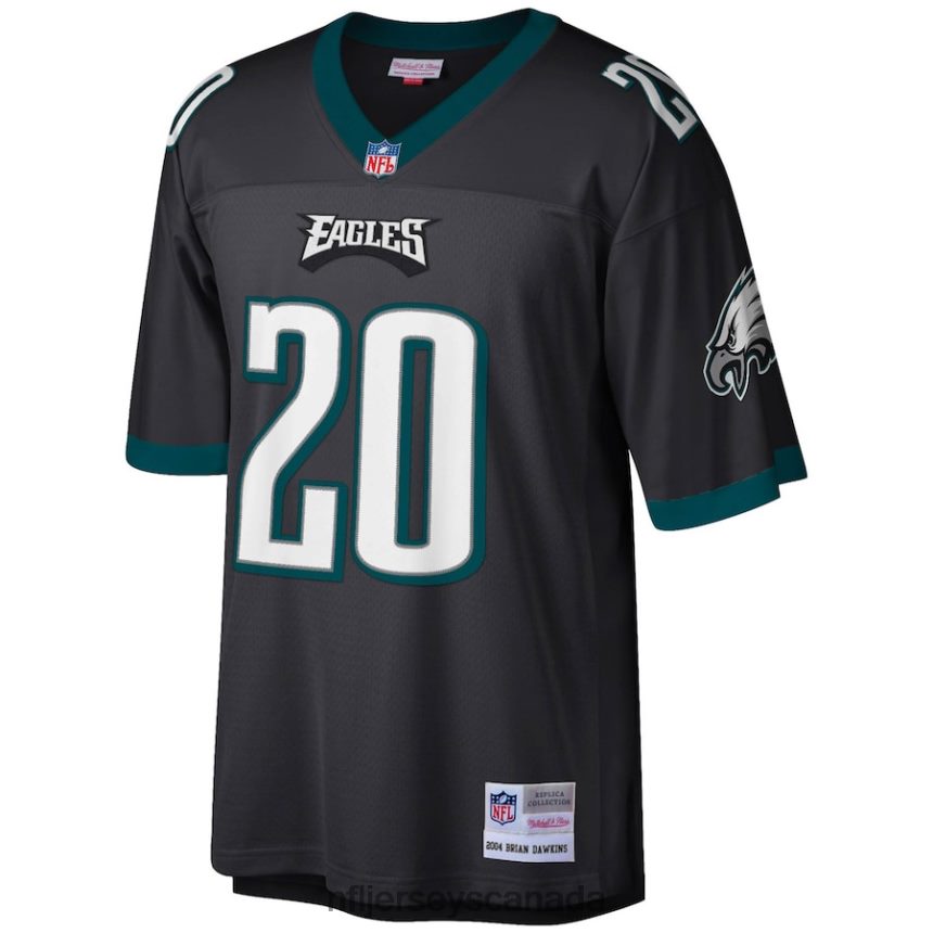 Men Philadelphia Eagles Brian Dawkins Mitchell  Ness Black Legacy Replica Jersey Clothing NFL TBXFR6411