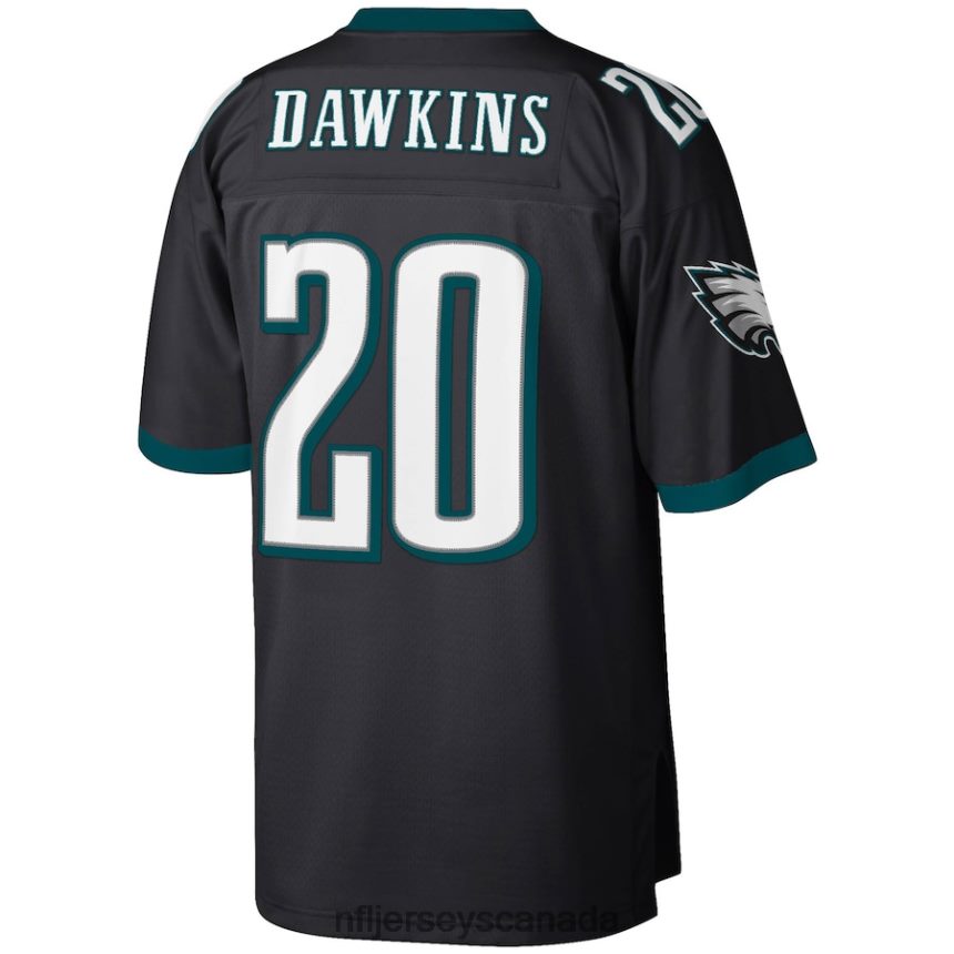 Men Philadelphia Eagles Brian Dawkins Mitchell  Ness Black Legacy Replica Jersey Clothing NFL TBXFR6411