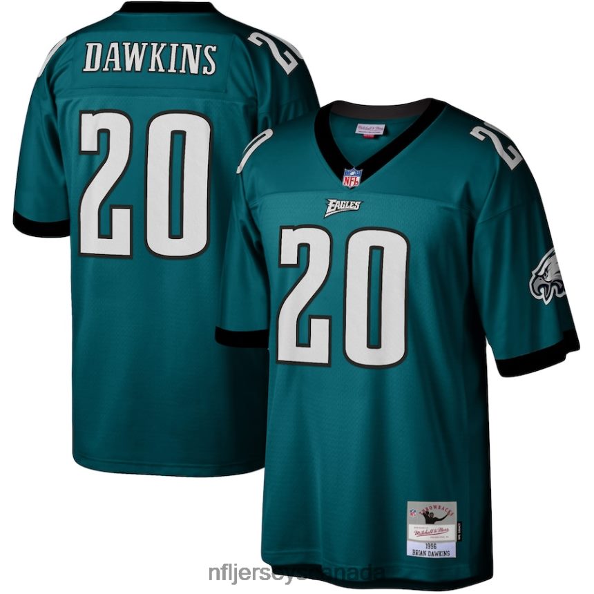 Men Philadelphia Eagles Brian Dawkins Mitchell  Ness Midnight Green 1996 Legacy Replica Jersey Clothing NFL TBXFR61083