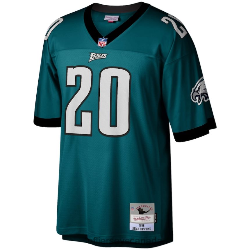 Men Philadelphia Eagles Brian Dawkins Mitchell  Ness Midnight Green 1996 Legacy Replica Jersey Clothing NFL TBXFR61083