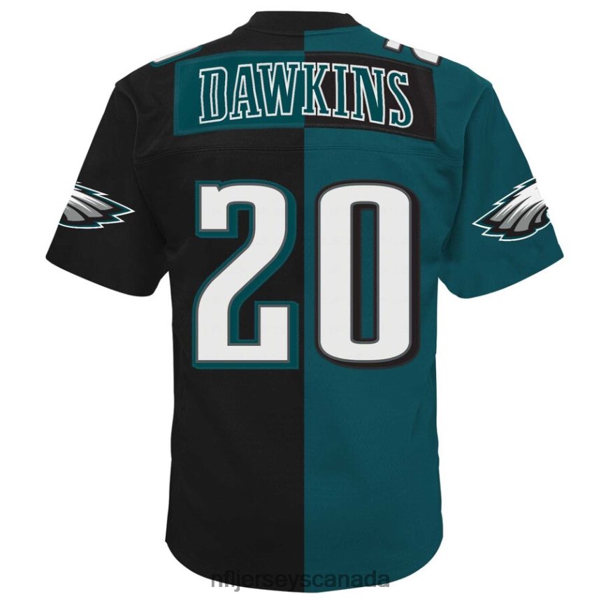 Men Philadelphia Eagles Brian Dawkins Mitchell  Ness Midnight Green/Black 2004 Split Legacy Replica Jersey Clothing NFL TBXFR6715