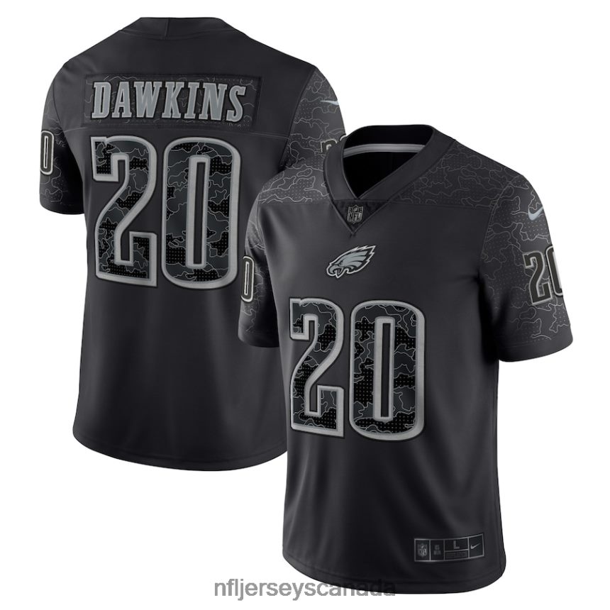 Men Philadelphia Eagles Brian Dawkins Nike Black Retired Player RFLCTV Limited Jersey Clothing NFL TBXFR6158