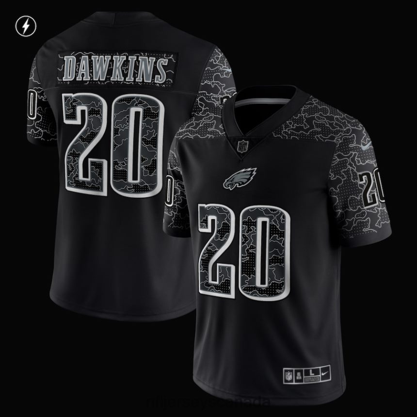 Men Philadelphia Eagles Brian Dawkins Nike Black Retired Player RFLCTV Limited Jersey Clothing NFL TBXFR6158