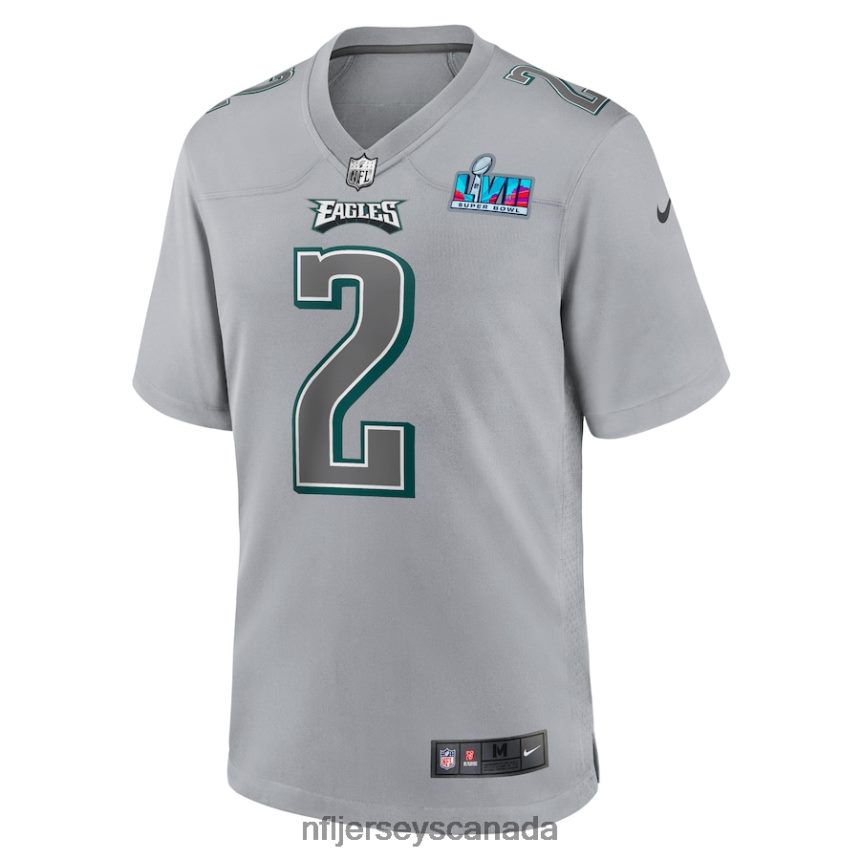 Men Philadelphia Eagles Darius Slay Jr Nike Gray Super Bowl LVII Patch Atmosphere Fashion Game Jersey Clothing NFL TBXFR6659