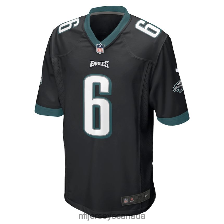 Men Philadelphia Eagles DeVonta Smith Nike Black Game Jersey Clothing NFL TBXFR6417