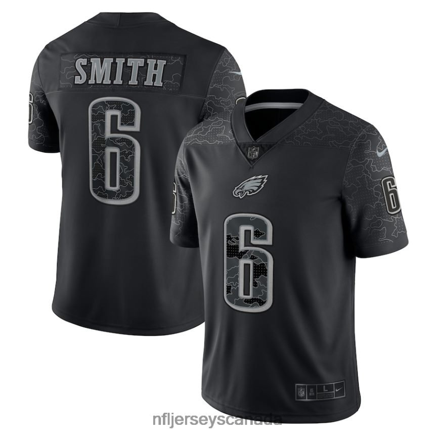 Men Philadelphia Eagles DeVonta Smith Nike Black RFLCTV Limited Jersey Clothing NFL TBXFR62181