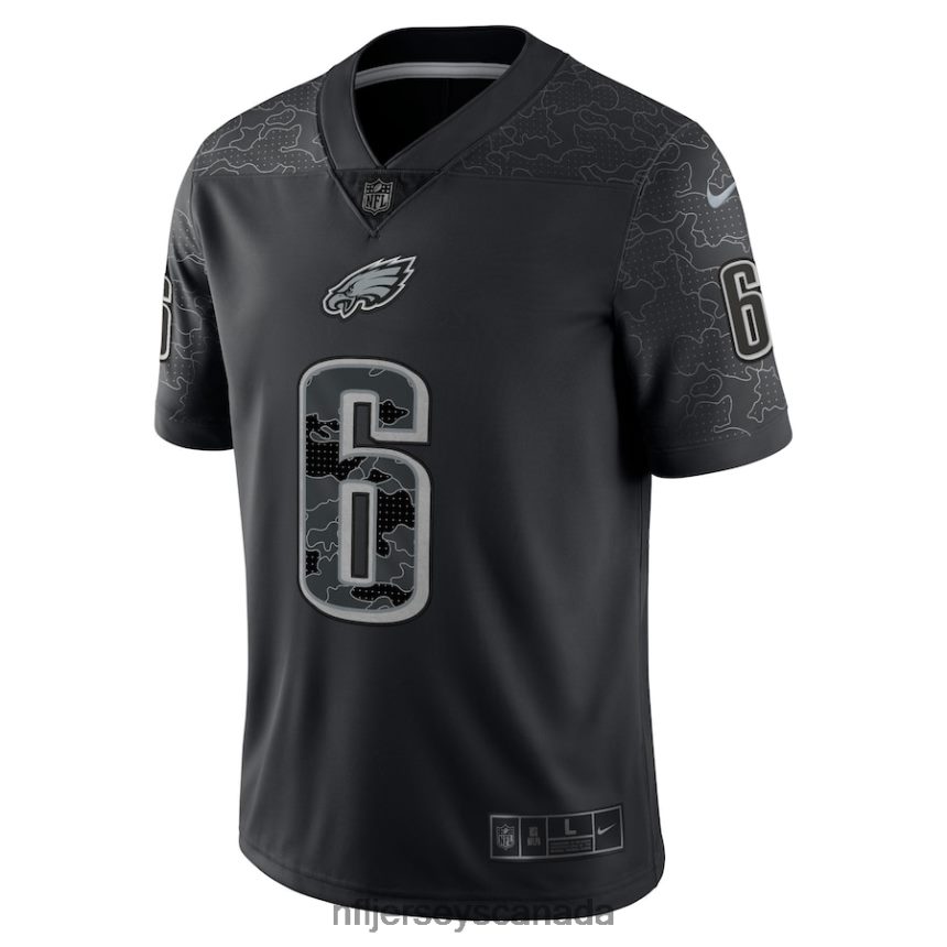 Men Philadelphia Eagles DeVonta Smith Nike Black RFLCTV Limited Jersey Clothing NFL TBXFR62181